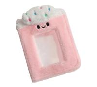 JECOMPRIS Album Photo en Peluche 3 Pouces Rose Mini Livre Photo Créatif Pochettes Transparentes pour Collection Mignon pour Souvenirs Familiaux et Présents