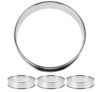 JECOMPRIS Anneau à Tarte Rond en Acier Inoxydable 430 Diamètre 10 CM Moule de Cuisson Pâtisserie Multifonction pour Muffins Crumpets et Pancakes Accessoire Boulangerie Indispensable