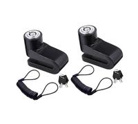 JECOMPRIS Antivol De Frein à Disque pour Deux-Roues 2 Pièces avec Câble De Rappel Compact, Alliage Haute Résistance, pour Vélo, Scooter Et Cyclomoteur, Protection Sécurité Toute Saison