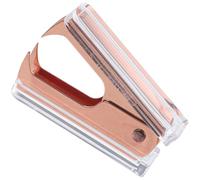JECOMPRIS Arrache-agrafes Transparent en Acrylique, Outil Multi-usages pour Bureau et École, Extracteur de Clous Pratique Effet Marbre Rose Doré, Accessoire Portable pour Retirer Agrafes