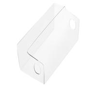 JECOMPRIS Bac de Rangement Transparent 34x21,5x15 Cm pour Livres, Bacs à Livres pour Bibliothèque et Bureau, Panier en Plastique Résistant Antidérapant, Organiseur Multi-usages pour Maison