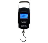 JECOMPRIS Balance à Bagages Électronique Portable Noire 0, 01 Kg-50 Kg Abs | Crochet Robuste, Format Compact, Usage Voyage et Pêche, Peson Numérique Multifonction