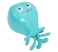 JECOMPRIS Ballon Aluminium Pieuvre 4d Gonflable Bleu, Décoration Fête Anniversaire Océan, Fournitures Fête Garçon et Filles, Ballon Créatif Géant, Accessoires Photo