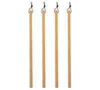 JECOMPRIS Bambou Manche de Pinceau pour Calligraphie et Peinture 4 Pièces | Léger et Ergonomique, Grain Beige Unique, pour Ateliers, Pratique à Domicile et Projets D'encre
