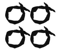 JECOMPRIS Bandeaux Cheveux en Polyester et Fer Résistants à Rouille Vintage Nœud Papillon Croisé, Lot de 4 Pièces pour Coiffure Élégante et Activités Sportives