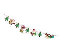 JECOMPRIS Bannière de Noël Suspendue Décoration Papier Carton avec Motifs de Noël Sapin Renne pour Fête et Intérieur pour Créer Une Ambiance Festive