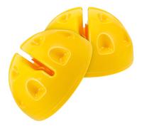 JECOMPRIS Base de Poteau pour Entraînement de Vitesse et Agilité en Football et Basketball, Lot de 2 Bases en Plastique Jaune, Accessoire d'Entraînement Adapté aux Terrains de Sport