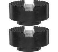 JECOMPRIS Bloc de Levage en Caoutchouc Noir 2pcs Design Fendu Antidérapant pour Support Cric Voiture Protection et Répartition Pression