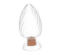 JECOMPRIS Bocal De Rangement Verre avec Couvercle Liège Bocal Décoratif Vintage pour Allumettes Et Cure-Dents Pot De Décoration Intérieure