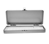JECOMPRIS Boîte de Peinture Palette de Voyage 48 Compartiments Mini Individuels avec Couvercle, en Fer et Plastique, Argenté, Hermétique, Portable, pour Projets DIY, Étudiants et Artistes