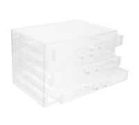JECOMPRIS Boîte de Rangement à 5 Tiroirs pour Maquillage et Bijoux, Acrylique Transparent, Grosse Capacité, Organisateur Multi-usages pour Bureau et Coiffeuse, Accessoire de Rangement