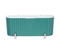 JECOMPRIS Boîte de Rangement pour Disques Démaquillants Multi-grilles en Pp Vert Couvercle, Conteneur de Coton Simple Bavure pour Salle de Bain ou Coiffeuse