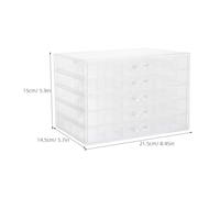 JECOMPRIS Boîte de Rangement Transparente pour Boucles D’Oreilles en Acrylique Organisateur 5 Tiroirs 120 Compartiments Coffret à Bijoux Grand Volume pour Femme Présentoir Compact pour