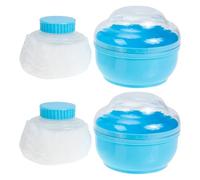 JECOMPRIS Boîtes de Poudre pour -Né 2 Pièces, Étuis de Rangement Esthétiques et Pratiques Tampons, pour Poudrer Bébé en Voyage ou Quotidiennement, Compatibles Peau Sensible