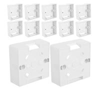 JECOMPRIS Boîtier de prise murale encastré simple 12 pièces - Couvercle de protection anti-poussière pour interrupteur - Boîtier de jonction encastré, prise d'interrupteur d'alimentation