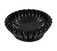 JECOMPRIS Bol Décoratif Noir Résine à Bord Ondulé Festonné Bol Multifonction pour Bijoux Fruits et Clés Décoration Moderne pour Salon Table Basse et Entrée