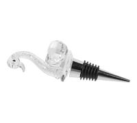 JECOMPRIS Bouchon de Bouteille de Vin en Cristal Blanc Joint Étanche en Caoutchouc, Design Cygne Unique pour Décoration et Conservation Facile Style Aléatoire