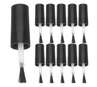 JECOMPRIS Bouchons de Flacons de Vernis à Ongles pour Application Facile avec Pinceau en Fibres Artificielles 20pcs Noir, Design Pratique en Salons de Beauté et Manucure