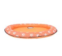 JECOMPRIS Bouée Flottante pour Chien Portable en PVC Double Chambre à Air avec Bordure Surélevée, Adaptée aux Chiens Âgés et Moyens pour Piscine ou Rivière