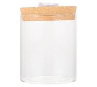 JECOMPRIS Bouteille Cylindrique Micro Paysage en Verre Borosilicate Lumière LED Couvercle en Bois Simple et Décoration DIY pour Terrarium Végétal