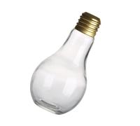 JECOMPRIS Bouteille Verre Forme Ampoule Créative Verre à Boire Original pour Cocktails Bières Jus Base Stable et Bouchon Étanche Fête et Décoration