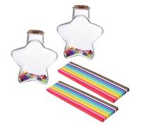 JECOMPRIS Bouteilles en Plastique Transparent pour Contenants Paysagers Papier Origami, Décor Chambre et Anniversaire, 1 Ensemble, pour Activités Manuelles