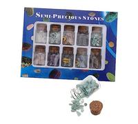 JECOMPRIS Bouteilles Miniatures De Gemmes Naturelles Coffret De Échantillons De Pour Décoration Et Éducation Matériaux Souvenirs Artisanaux