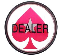 JECOMPRIS Bouton de Croupier Acrylique Double Face 75 Mm, Accessoire de Jeu de Hasard pour Poker, Marqueur de Jeu Solide, Accessoire de Table, pour Parties et Apprentissage Mathématique