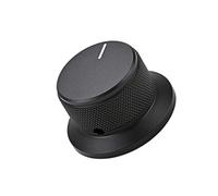 JECOMPRIS Bouton de Réglage du Volume Noir pour Guitare Électrique Bouton Variateur Moleté de Potentiomètre Solide Remplacement Compatible Amplificateur et Basse Accessoire Guitare Pratique