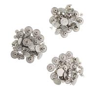 JECOMPRIS Boutons Amovibles pour Jeans 60 Pcs Boutons de Pantalon Détachables en Alliage Métal Argenté 17 Mm sans Couture Réglage Taille Facile pour Pantalons et Vêtements