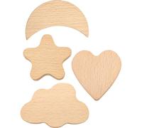 JECOMPRIS Boutons Tiroir Bois Dessin Animé 4 Pièces Forme Étoile Lune Cœur, Poignées Tiroir Garçon et Filles Chambre, Poignées Commode un Trou Solides et Solide