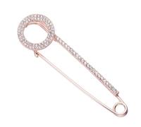 JECOMPRIS Broche en Alliage avec Pierre Brillante et Perle Simulée, Épingle Délicate Unie, Accessoire Féminin Élégant pour Vêtements et Costumes, Broche Fantaisie pour Fête et Présent