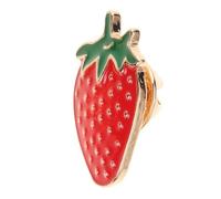 JECOMPRIS Broche Fraise Dégoulinante D’huile en Alliage de Zinc, Épingle Rétro Compacte Rouge, Accessoire Mode pour Paquet à Dos, Châles et Vêtements, Broche Unique pour Femmes et Hommes