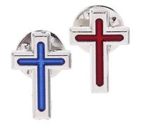 JECOMPRIS Broches à Épingle Croix Chrétienne Communion Fêtes Religieuses Lot de 2 en Alliage de Zinc, Design Élégant et Facile à Fixer