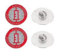 JECOMPRIS Broches en Alliage 4 Pcs pour Vêtements, Épinglettes Vaccinées Décoratives Légères, Insignes en Tissu Originales pour Manteaux et Vestes, Accessoires Mode Prévention Épidémies