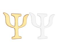 JECOMPRIS Broches Lettre 2 Pièces pour Mode Féminine, Épingles en Alliage Symbole Psychologie, Accessoire Épingle pour Paquet et Vêtements