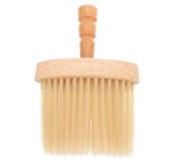 JECOMPRIS Brosse à Cou de Coiffeur à Manche en Bois, Brosse à Raser de Salon, Plumeau Doux pour Cheveux Cassés, Outil de Nettoyage Professionnel pour Barbier, Usage Coiffure et Rasage Homme