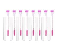 JECOMPRIS Brosses à Cils Lot de 8 Set de Set de Tubes Diamant Roses, Applicateurs Mascara Ergonomiques pour Maquillage des Yeux, Tubes Vides Portables pour Mascara et Sourcils, Outil Beauté