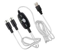 JECOMPRIS Câble Midi vers USB en Cuivre Compatible Plupart des Systèmes Informatiques, Transmission Stable des Données pour Édition Musicale et Instruments Électroniques