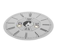 JECOMPRIS Cadran D'horloge Mural DIY 21 Cm Chiffres Romains et Symboles Bagua, Pièce de Rechange pour Mécanisme Horloger, Cadran Clair Compatible pour Projets D'horlogerie et Restauration