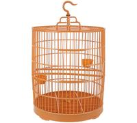 JECOMPRIS Cage à Oiseaux Suspendue en Plastique 30 Cm, Cage Ronde pour Petits Perroquets et Perruches, Ornement Décoratif Spacieux et Sécurisé pour Oiseaux D’intérieur et Extérieur