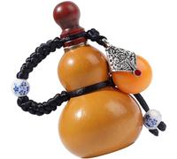 JECOMPRIS Calebasse à Vin Vintage 300 Ml en Cire D'abeille, Petite Bouteille en Calebasse Suspendue 5-8 Cm, Pot à Vin Décoratif Pratique pour Maison et Présent Original