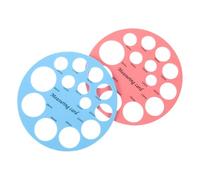 JECOMPRIS Calibreur de Mamelon Double Silicone Rond Bébé, Outil de Mesure Précis et Portable, Règle à Mamelon Rose et Bleu Clair, pour Dimensionnement de Brides D’allaitement, Kit de 2