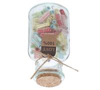 JECOMPRIS Capsules Décoratives en Verre Transparentes 100 Pcs Forme Origami Cœur Papiers à Messages pour Saint-Valentin Anniversaire Décor Romantique et Idées Présents Personnalisées