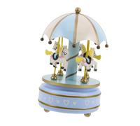 JECOMPRIS Carrousel Musique Ornement Boîtes À Musique en Bois Boîtes À Musique en Bois Boîtes À Musique À Remonter Plastique Bleu Ciel