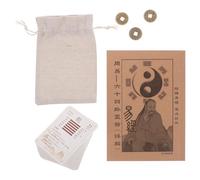 JECOMPRIS Cartes D'hexagrammes Yi Jing 64 Symboles Feng Shui pour Divination et Interprétation, Jeu de 64 Cartes en Papier Solide Guide D'instructions, Accessoires Chinois pour Sagesse