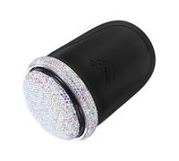 JECOMPRIS Cendrier de Voiture Métallique avec LED Intégré Couvercle Coupe-Vent Strass Décoratif Compatible Porte-Gobelet Standard Accessoire Polyvalent pour Voiture et Bureau Cendrier