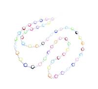 JECOMPRIS Chaîne de Téléphone à Perles Colorées en Acrylique, Lanière Courte Créative Légère et Résistante, Ornement Décoratif Détachable pour Téléphone Portable - pour Bureau, École, Plein