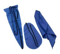 JECOMPRIS Chiffon de Nettoyage Absorbant et Solide Confortable pour Saxophone en Flanelle Bleue, Lot de 3 Pièces pour Entretien Facile
