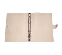 JECOMPRIS Classeur à 6 Anneaux A5 Noir en Pvc Écologique Imperméable, Couverture Protège-cahier Boucle Métallique Solide, pour Carnets Professionnels et Agendas de Bureau